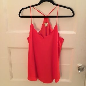 J Crew Tank with Scallop Detail